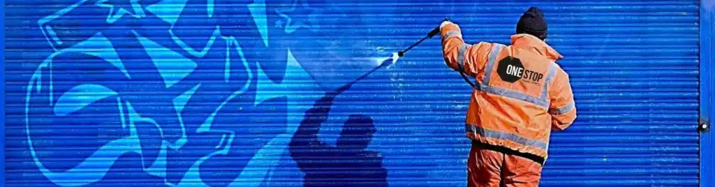 Expert graffiti removal service in action – One Stop Property Services
