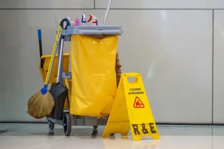 Janitorial expert cleaning commercial floors – One Stop Property Services