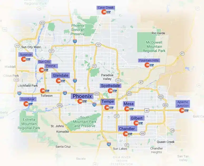 one stop locations served